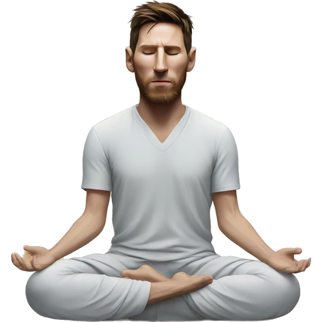 Messi meditation emoji