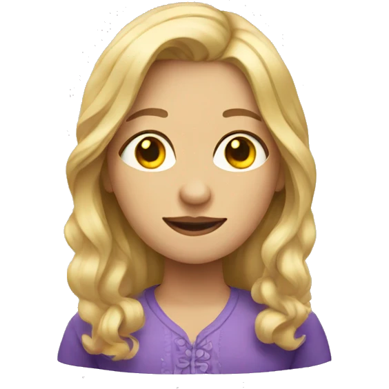 A boy dressed as a woman with long blonde hair emoji