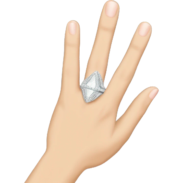 Hand with diamond ring ￼ emoji