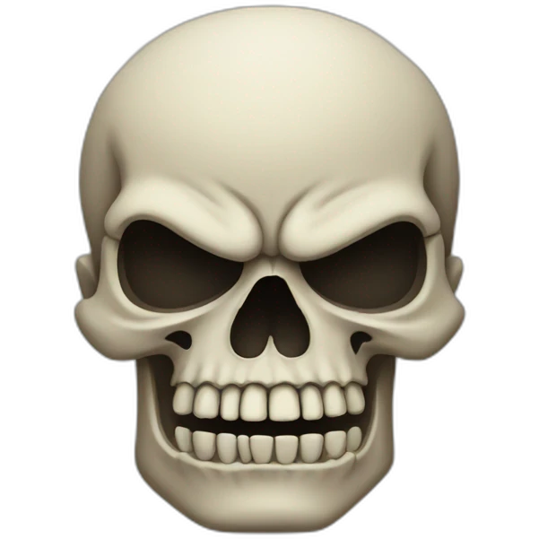 Angry skull emoji