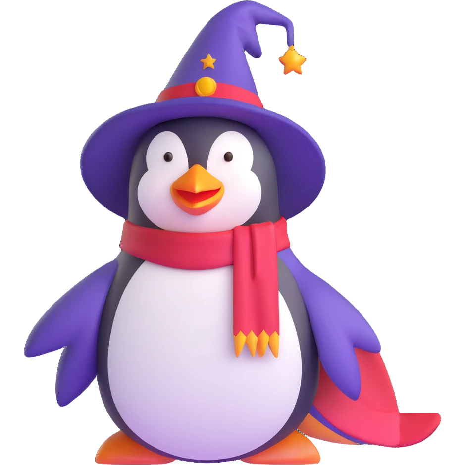 penguin wizard emoji