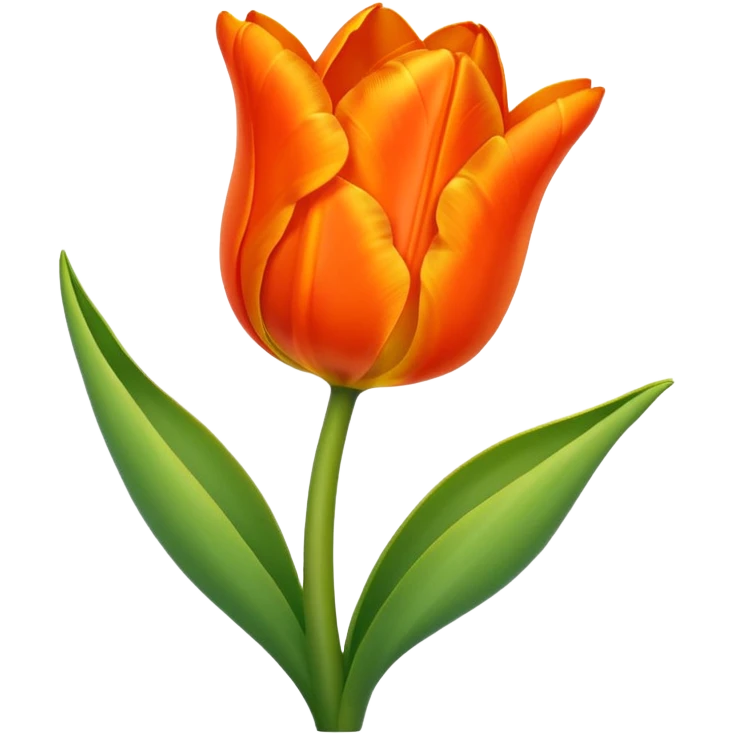 Orange tulip emoji