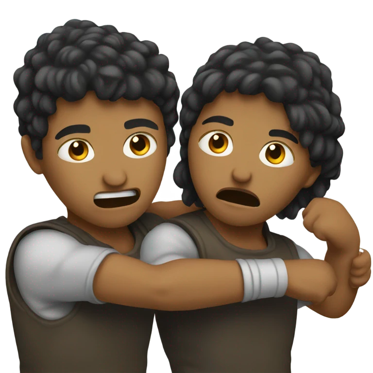 Two people fighting  emoji