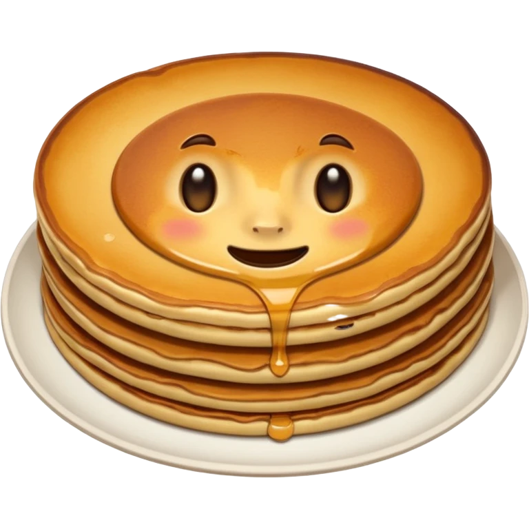 burned pancake with no face emoji