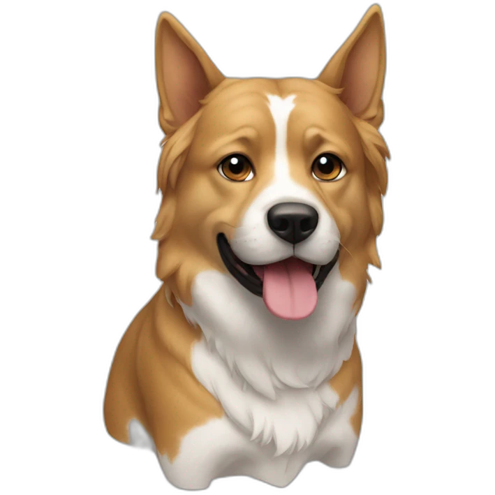 Chat sur chien emoji