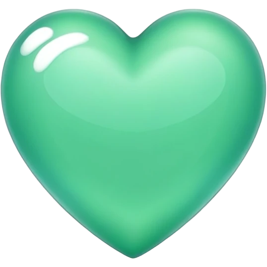 un corazón de color verde agua  emoji