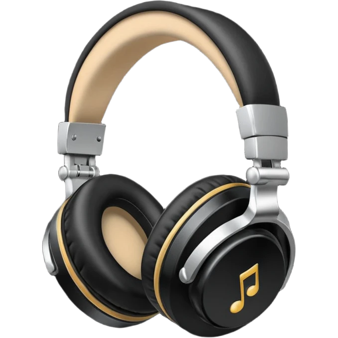 Headphones with music emoji