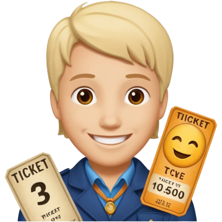 crea un avatar come personaggio ticket to ride ma solo viso emoji