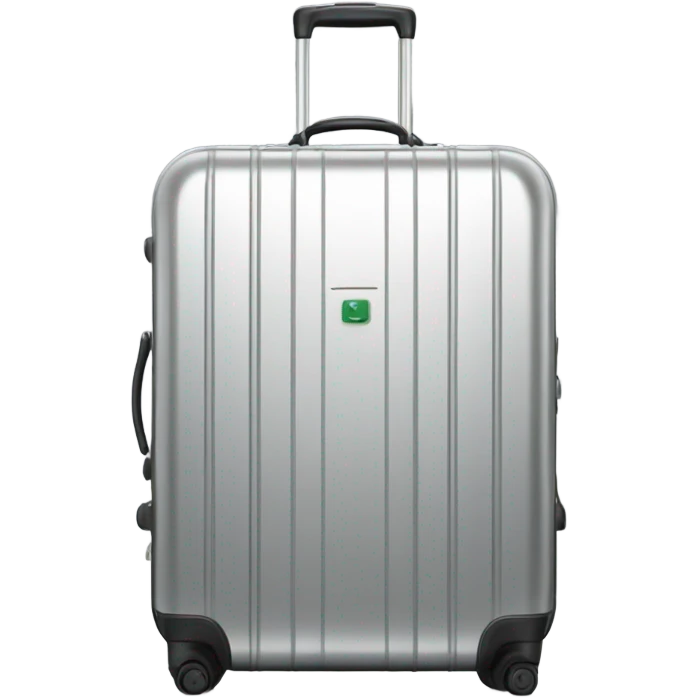 Metallic luxury luggage case emoji