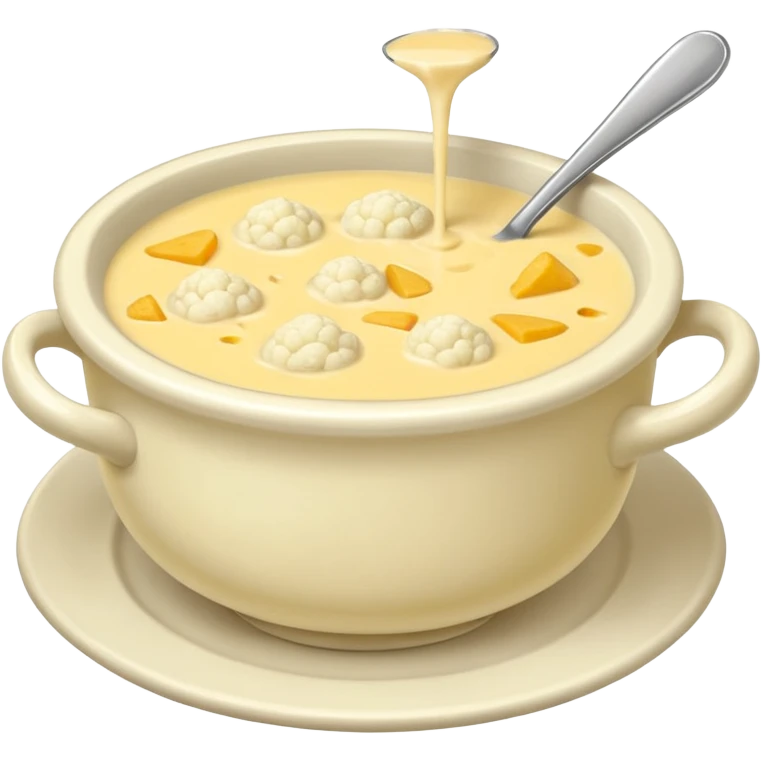 Califlower and cheese soup emoji