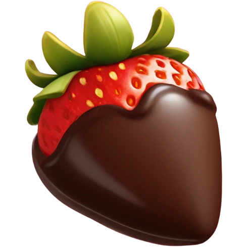 Chocolate covered fruit emoji