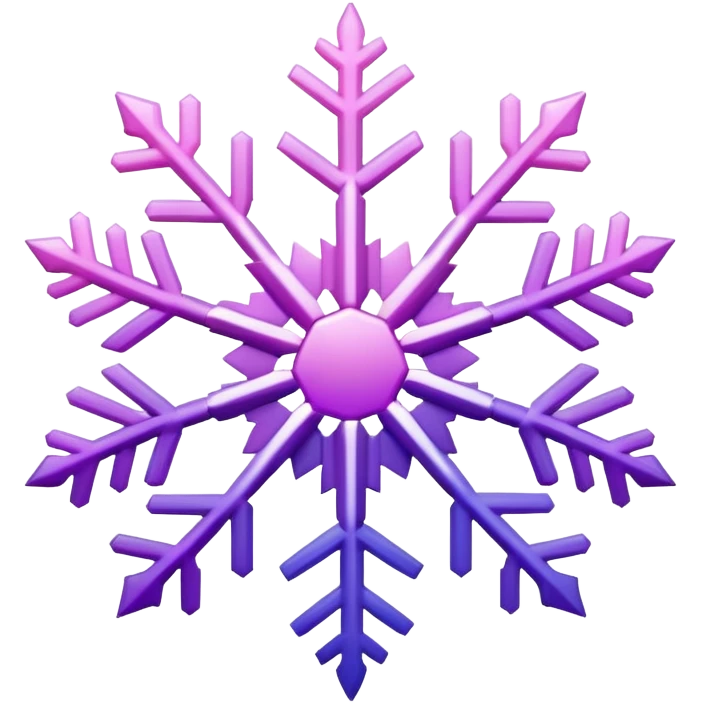 pastel pink and purple gradients snowflake  emoji