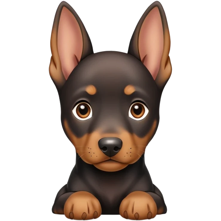 Dobermann puppy emoji