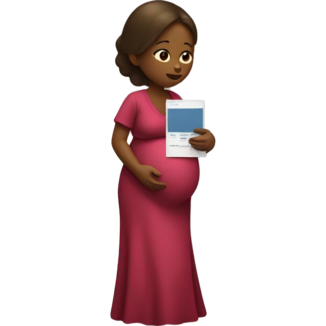 pregnant women with blood testing emoji