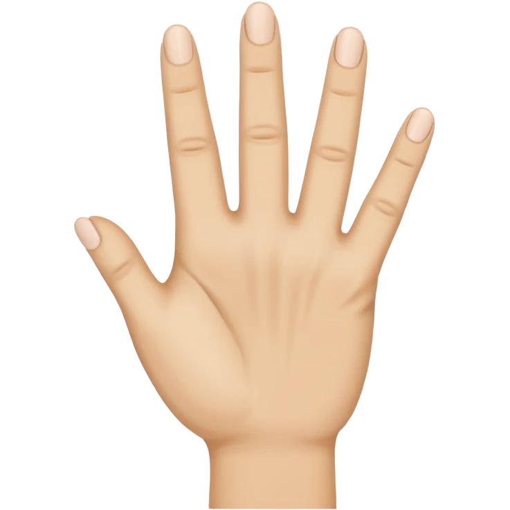 Create a hand emoji showing the back side of the hand and his middle finger is touching his thumb and the other fingers are straight  emoji