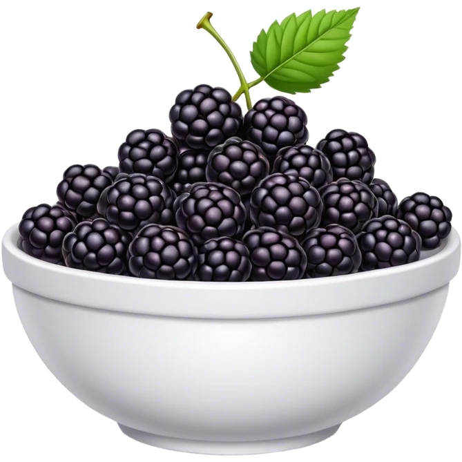 a bowl of Blackberries emoji