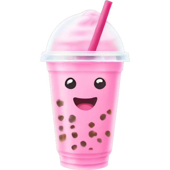 pink bubble tea emoji