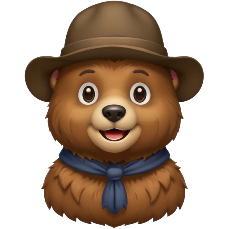 A bear with a hat emoji