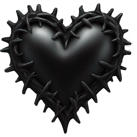 Black gothic heart emoji