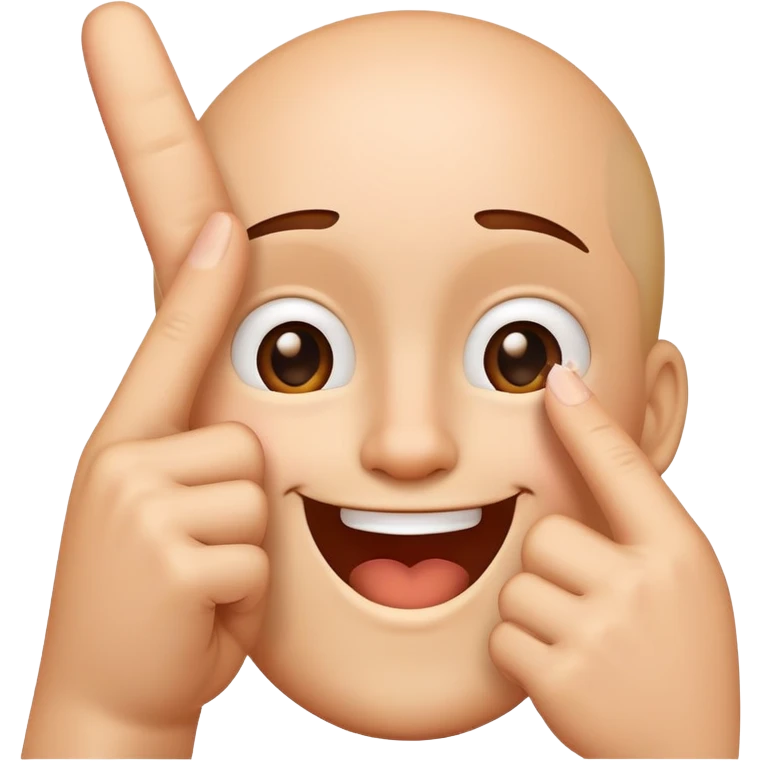 Smiling face showing the middle finger emoji