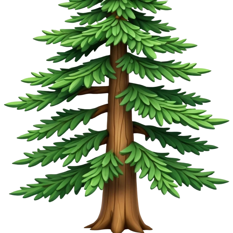 generate realistic detailed pine tree in 3d style emoji