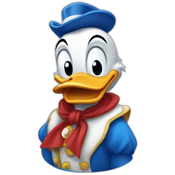 donald duck met een iteliaanse snoor emoji