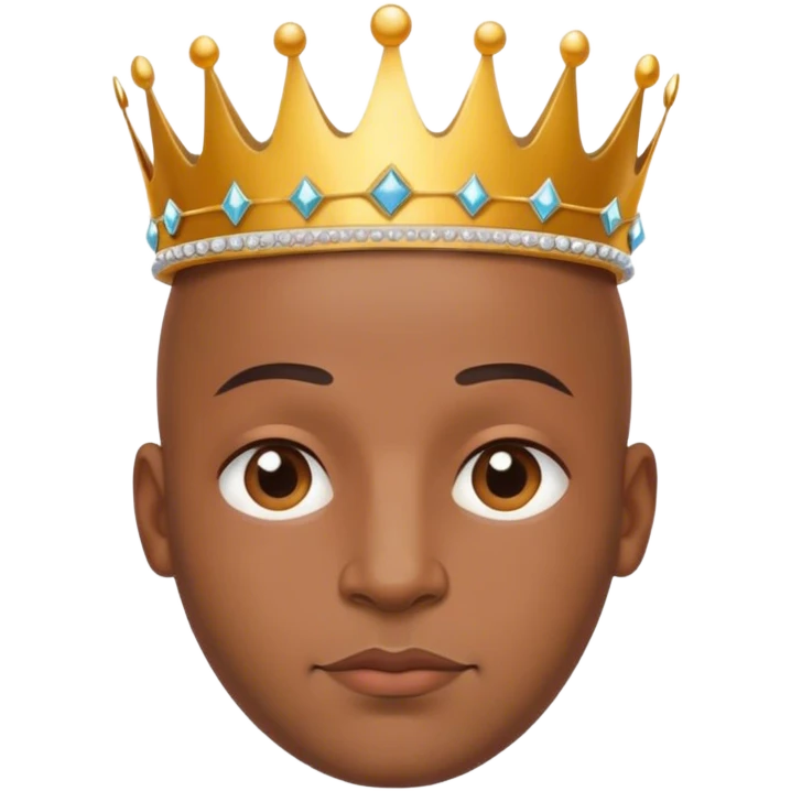 Bald man in a crown emoji