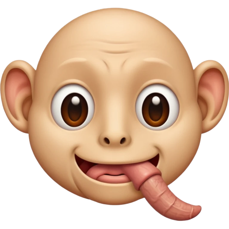 Face with penis coming from mouth emoji
