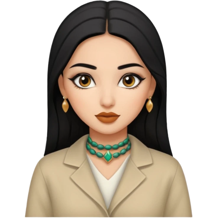 Une fille algérienne ou marocaine cheveux lisse trop belle vêtements stylés et des maquillages trop magnifique emoji