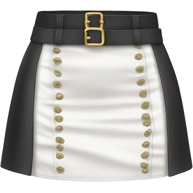 White High waisted leather skirt isolated emoji