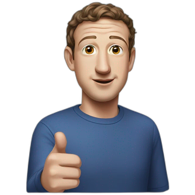 mark zuckerberg looking left pointing left emoji