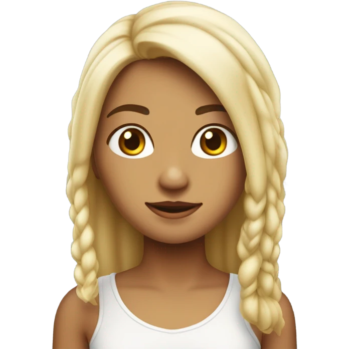 menina branca com cabelo longo emoji