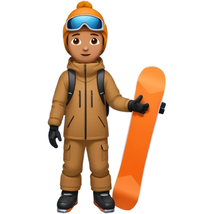 man snowboarding in the mountains emoji