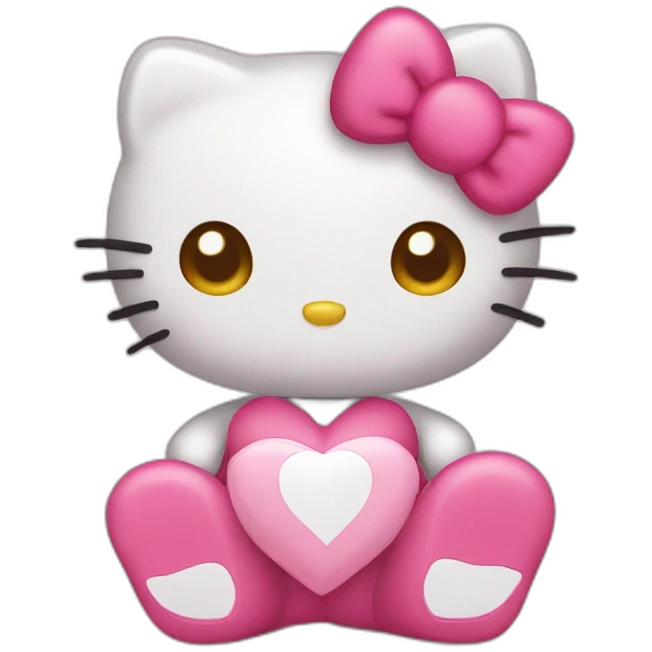 hello kitty love emoji