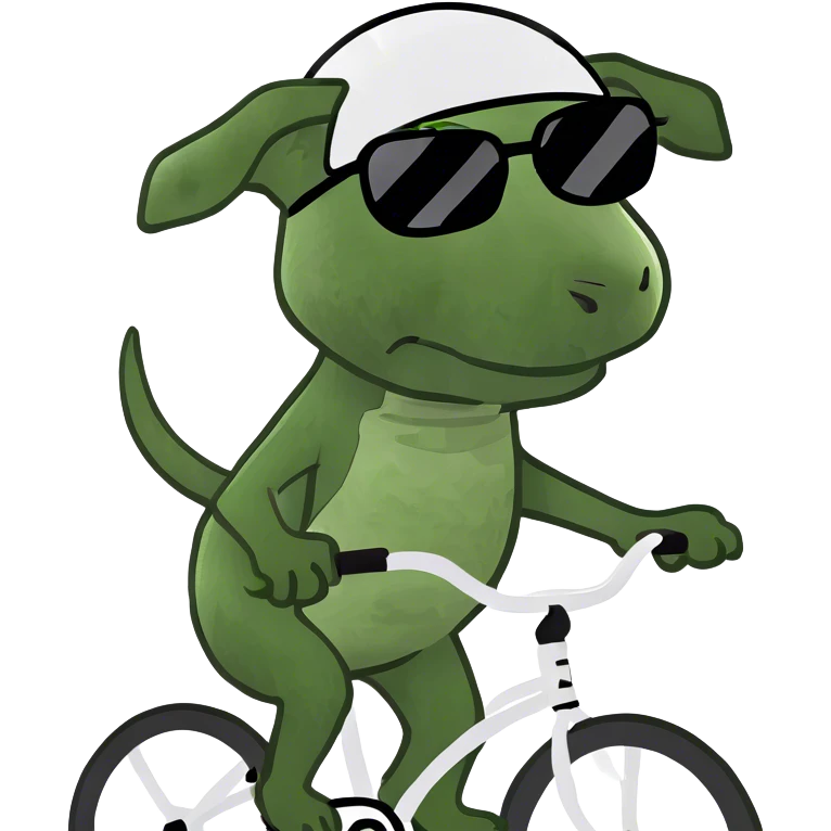 Dog riding a bike  emoji