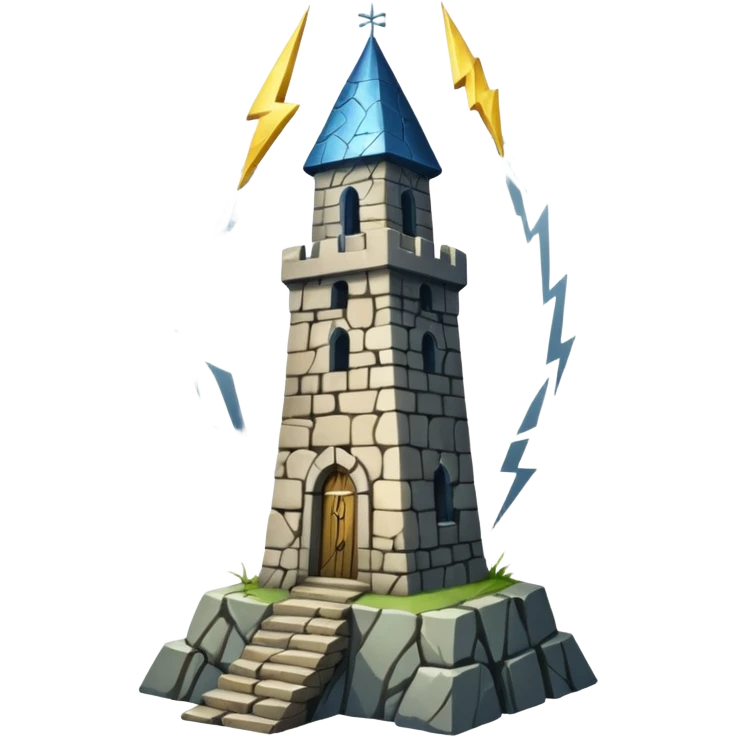 The tower tarot card in a 🀄 emoji