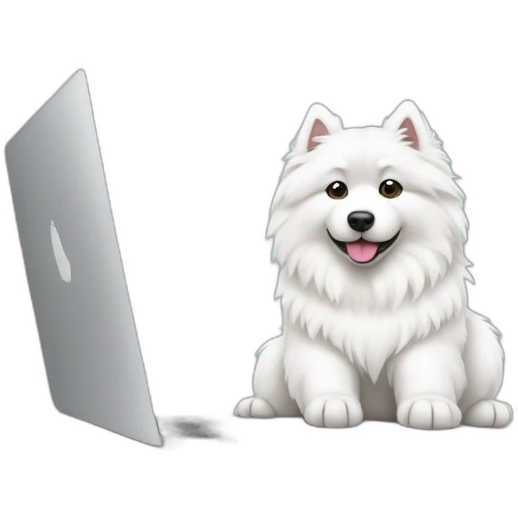samoyed-typing-macbook emoji