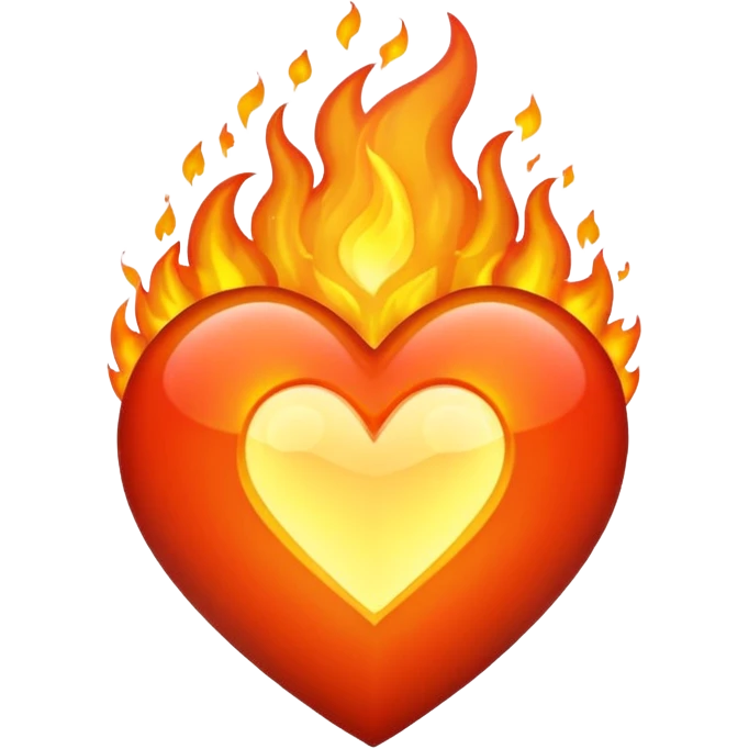 Heart flaming  emoji