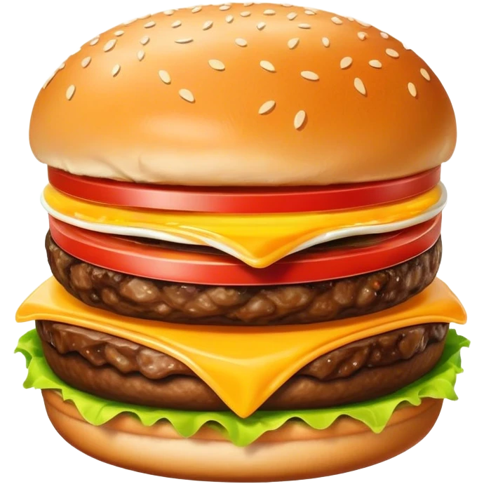 burger with egg, beef, cheese and truffle emoji