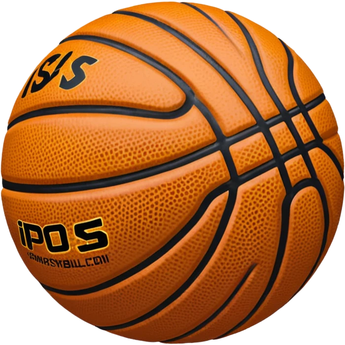 A black basketball emoji colored black emoji