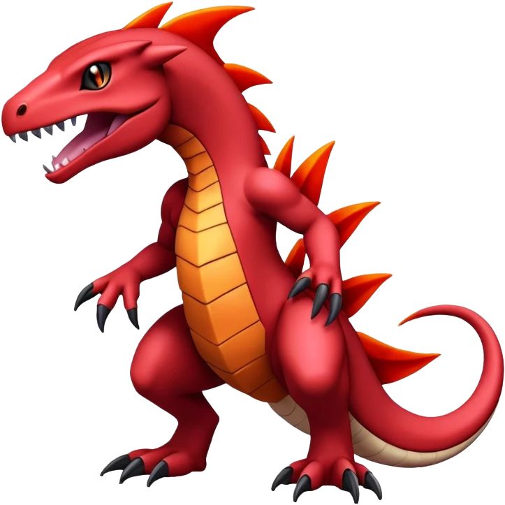 Black Guilmon-Salazzle-Pokémon-Fakémon-creature emoji
