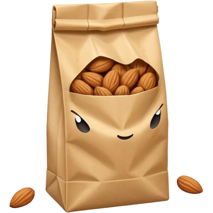 candied almonds in paper bag emoji