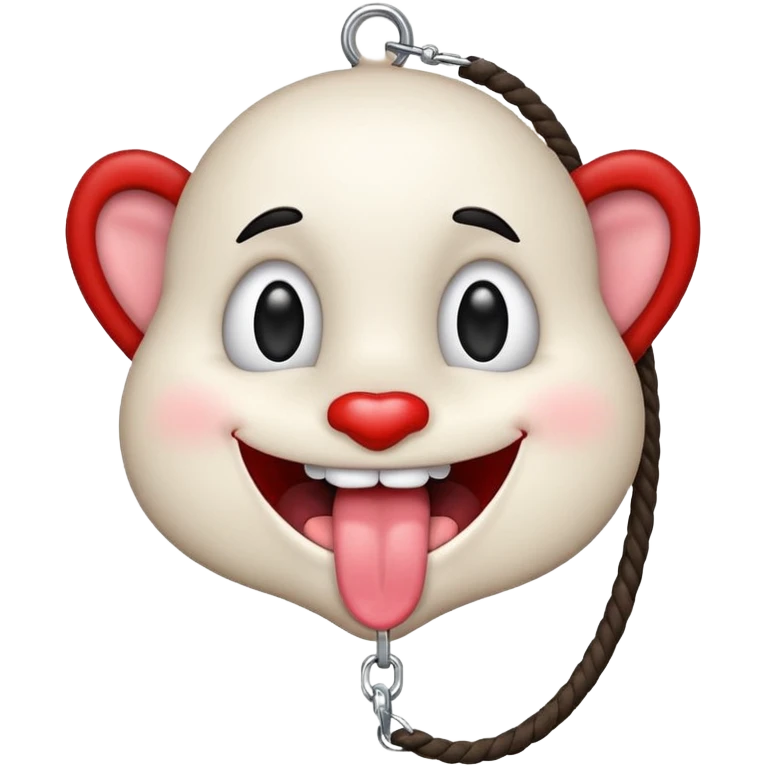 IOS heart eyes face with tongue out on leash emoji