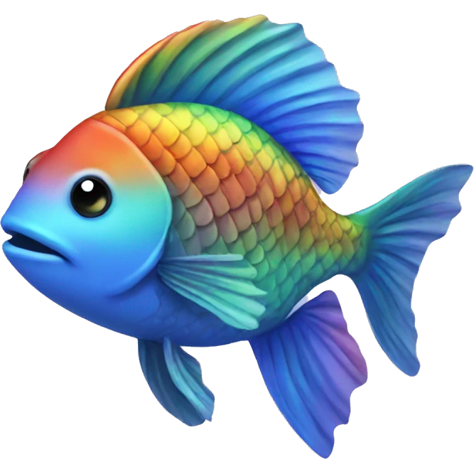 Rainbow Fish emoji