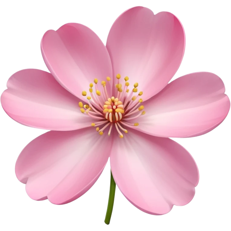 A bright spring blossom with soft pink petals opening gently emoji