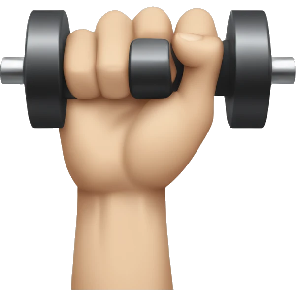 one white arm with dumbbell emoji