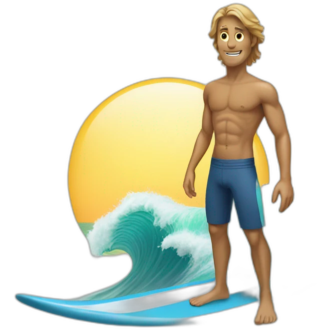 Surfer man emoji