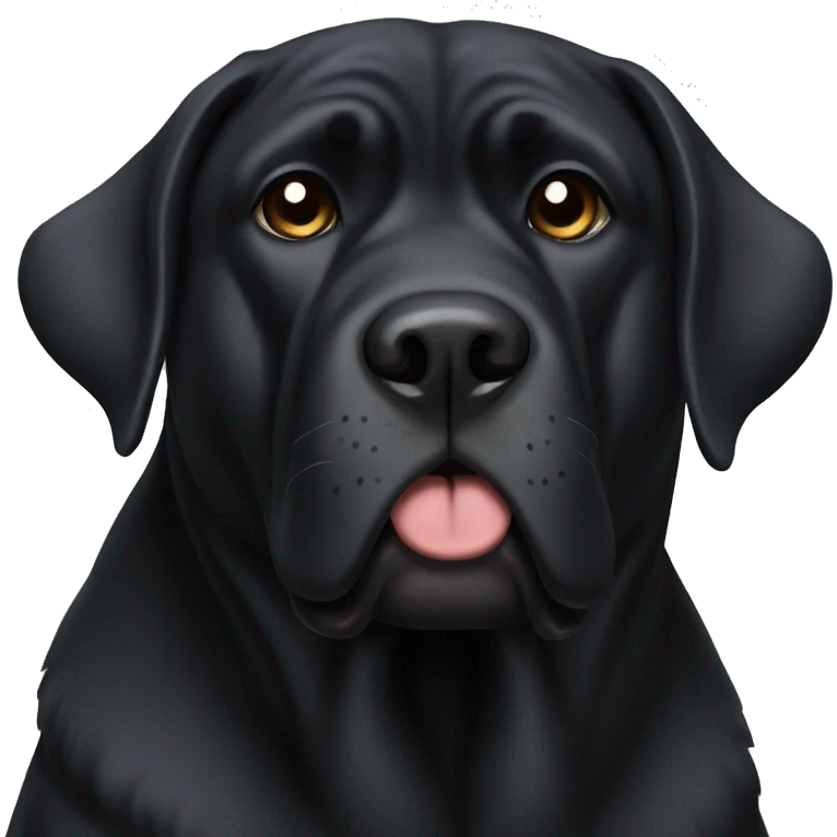 Black mastiff dog emoji