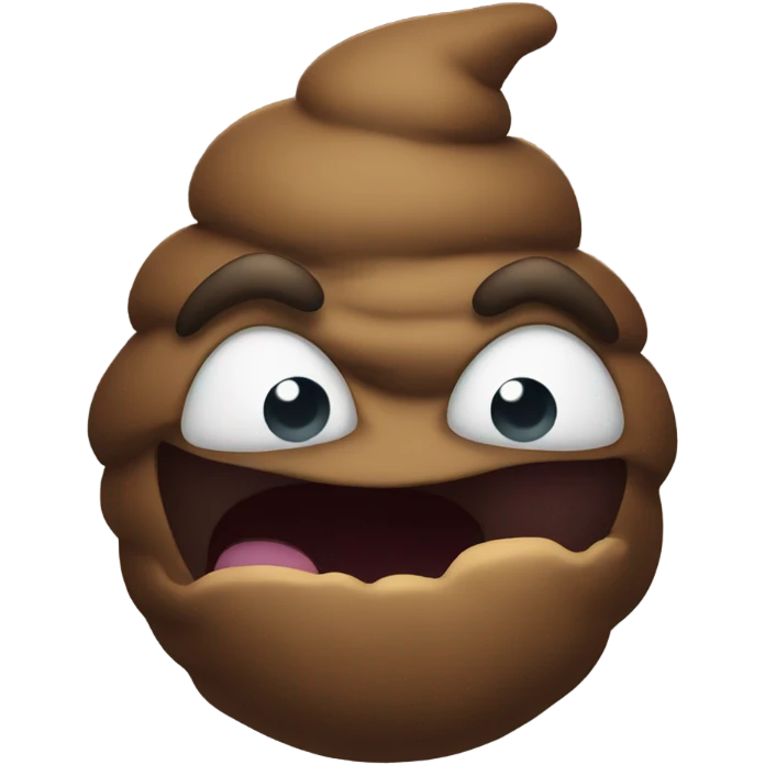 Scary poop emoji