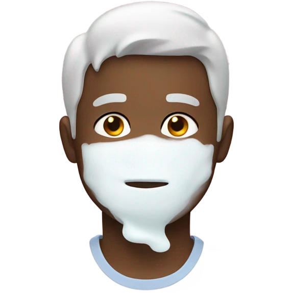Guy with baby powder on his face emoji